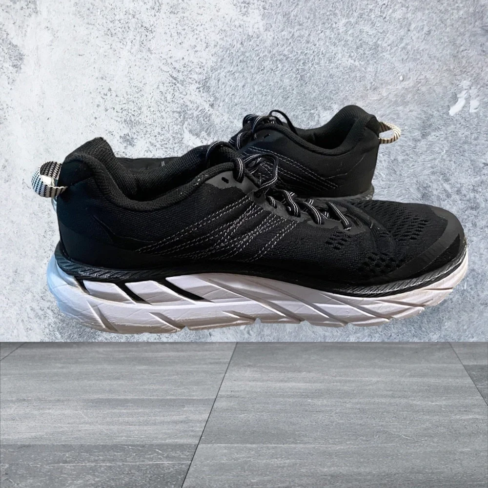 Hoka One One Clifton 6 Black White Women Running Shoes 1102873 BWHT Size 7.5 - Picture 15 of 16